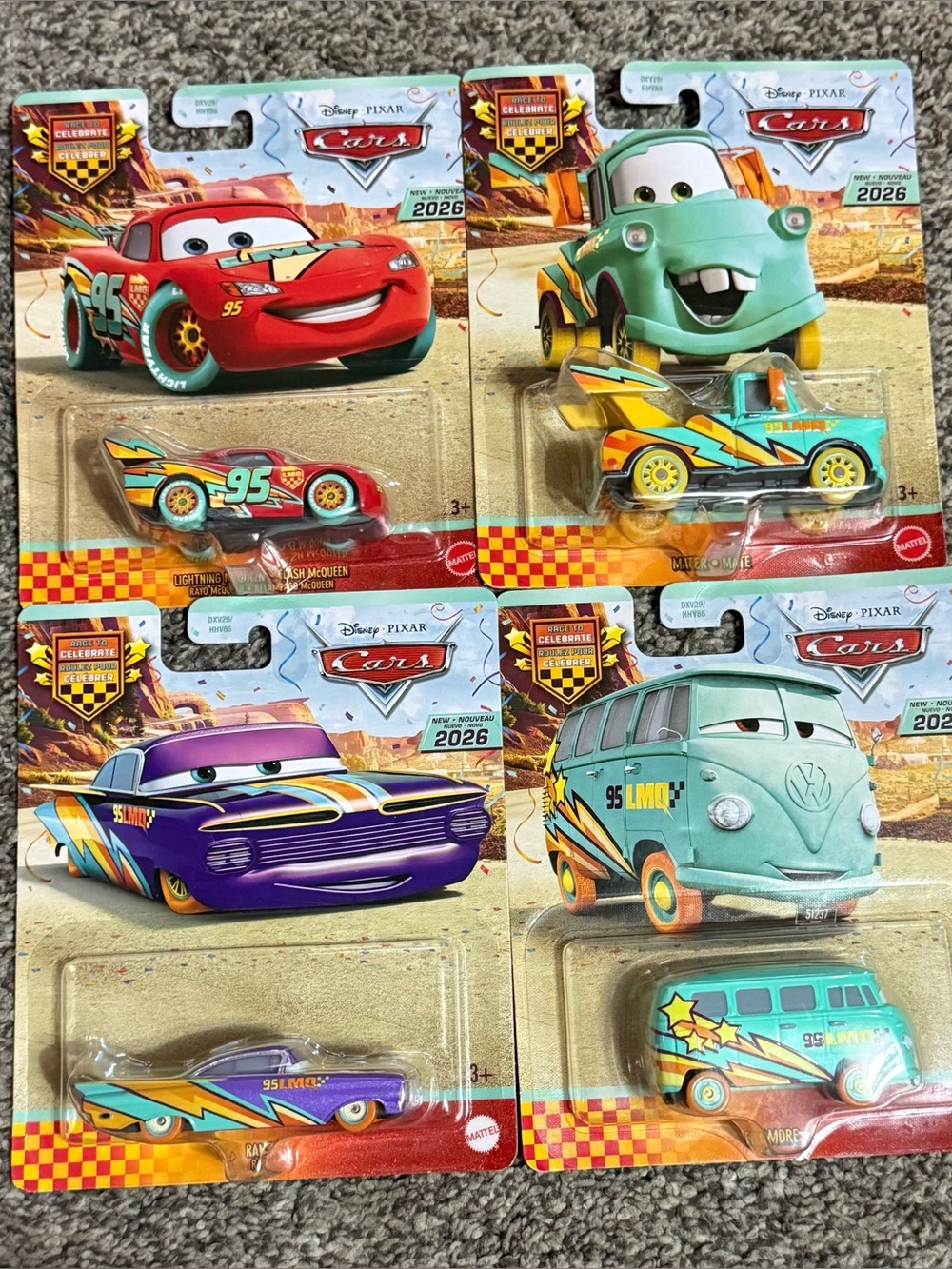 Cars 2026 Assortment - Lightning McQueen & Friends Toy Cars (Set of 4)